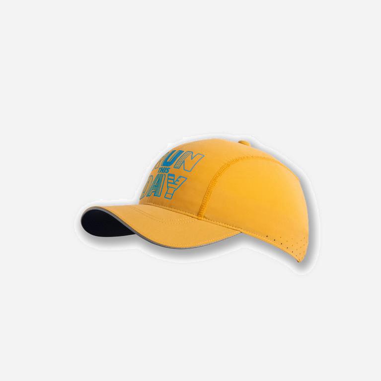 Brooks Chaser Womens Running Hat Ireland Saffron Orange/Run This Day (NQFO-61479)